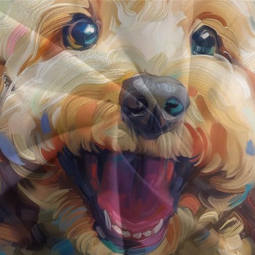 Housse de couette Caniche 3D microfibre 220x240cm lit adolescent - 7