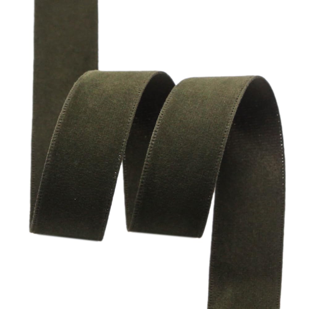 Aniyan Doppelseitiges Samtband 3.8cm x 50Yards - Weiches Geschenkband für DIY Basteln, Haaraccessoires und Geschenkverpackung (Grün)