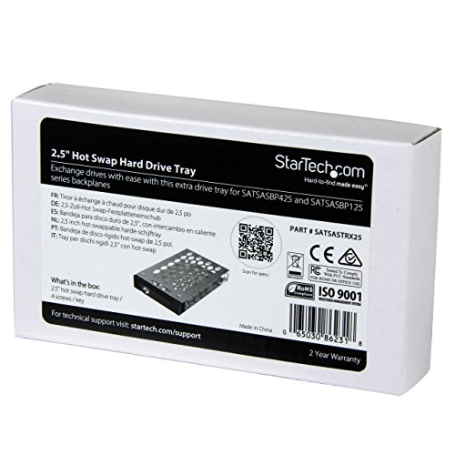 Bandeja de disco duro StarTech 2.5" SATA SAS compatible miniatura 4