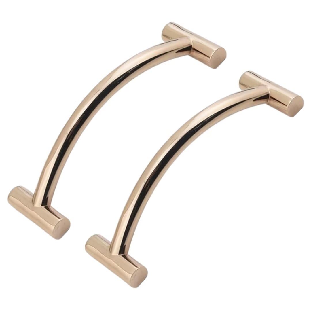 TYYCKJ 2 Pcs Golden Door Pull Cabinet Handles Kitchen Cabinet Door Handles Drawer Pulls Hardware Cupboard Drawer Knob Dresser Handles Knobs for Closet Cupboard Wardrobe, Hole Distance 96mm