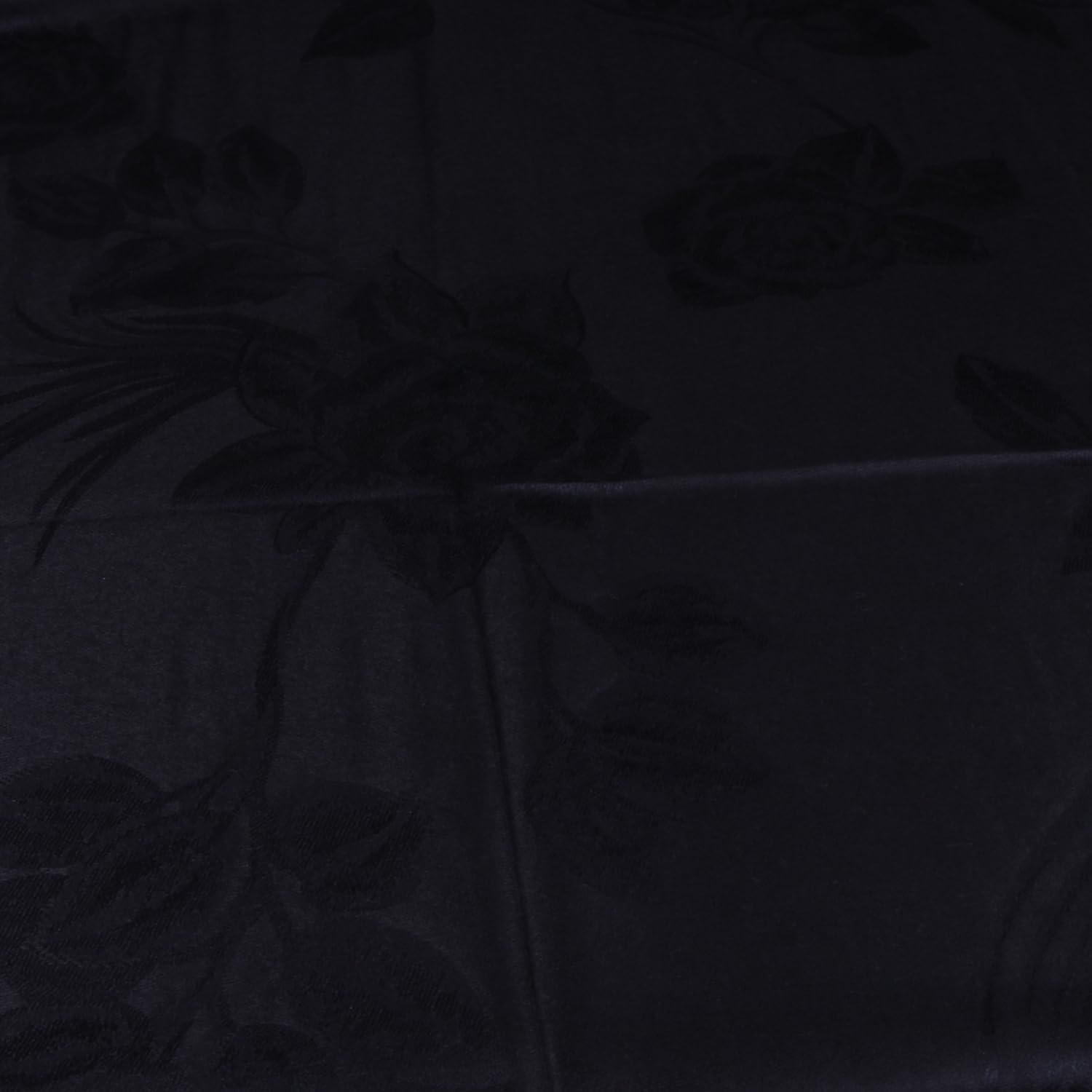 TZ Promise Women Soft Silky Pashmina Reversible Floral Rose Shawl Wrap Scarf w/Fringes - Image 3