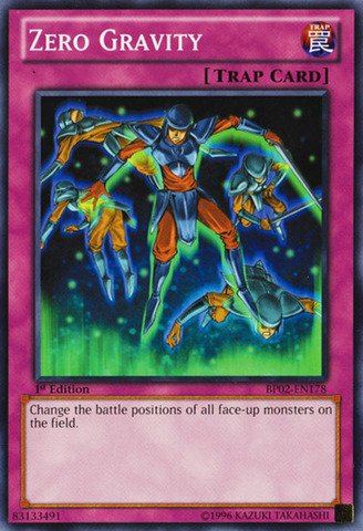 yugioh cards that change battle position YU-GI-OH! - Zero Gravity (BP02-EN178) - Pack 2: War of The Giants - 1st Edition down Defense Position Yu-Gi-Oh Card of the Day,