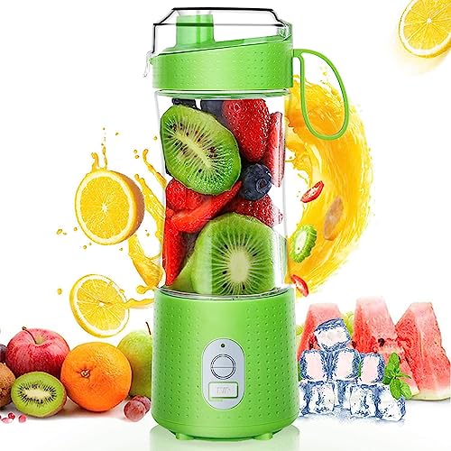 Husdow Portable Personal Size Blender - USB Rechargeable Smoothies and Shakes Juicer Cup with 6...