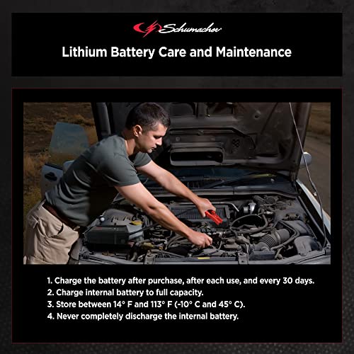 Schumacher Sl1653 Lithium Portable Power Station And 3000A 12V Jump Starter, For 10.0L Gas | 8.0L Diesel Engines – Jump Start Car, Motorcycle, Truck, And Boat – Charge Your Apple, And Android Devices #TOP7