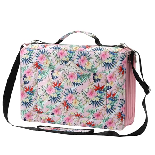 Image of 500 Individual-Slot Colored Pencil Organizer with Zipper - Durable Fabric Art Storage Bag for Painters and Artists