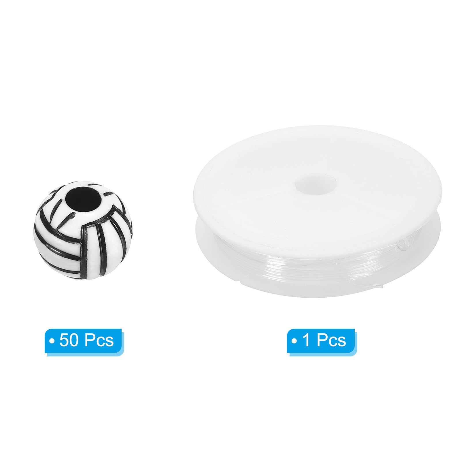 PATIKIL 12mm Acrylic Volleyball Beads Bulk - Image 3