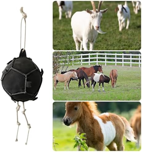 Horse Hay Ball | Interactive Carrot Dispenser Feeder | Boredom Breaker Play Hay Ball | for Goat Cow Sheep Livestock Cattle Barn Farm Fence Stables Paddocks Indoor Outdoor - 3