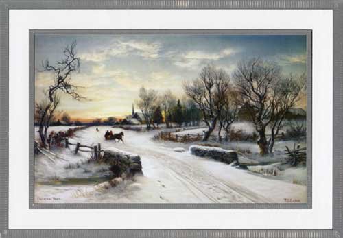 Sleigh in Winter - Box of 18 Designer Greetings Christmas Cards