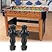 2Pcs Table Football Men Player, Soccer Athlete Foosball, Machine Replacement Dolls, Durable Protable Table Football Relacement, Indoor Games with Light Weight and Standard Size, White Black(Black)