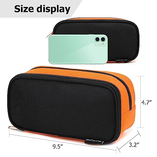 Image of Mountain guest Large Capacity Pencil Case Multi-Slot Pencil Pouch Durable Pencil Box Portable Office Pen Bag with Zipper