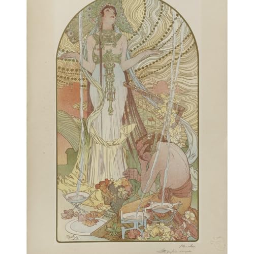 Impression sur toile Alfons Mucha Salammbo pour habiller un grand mur vide sans reflets de verre
