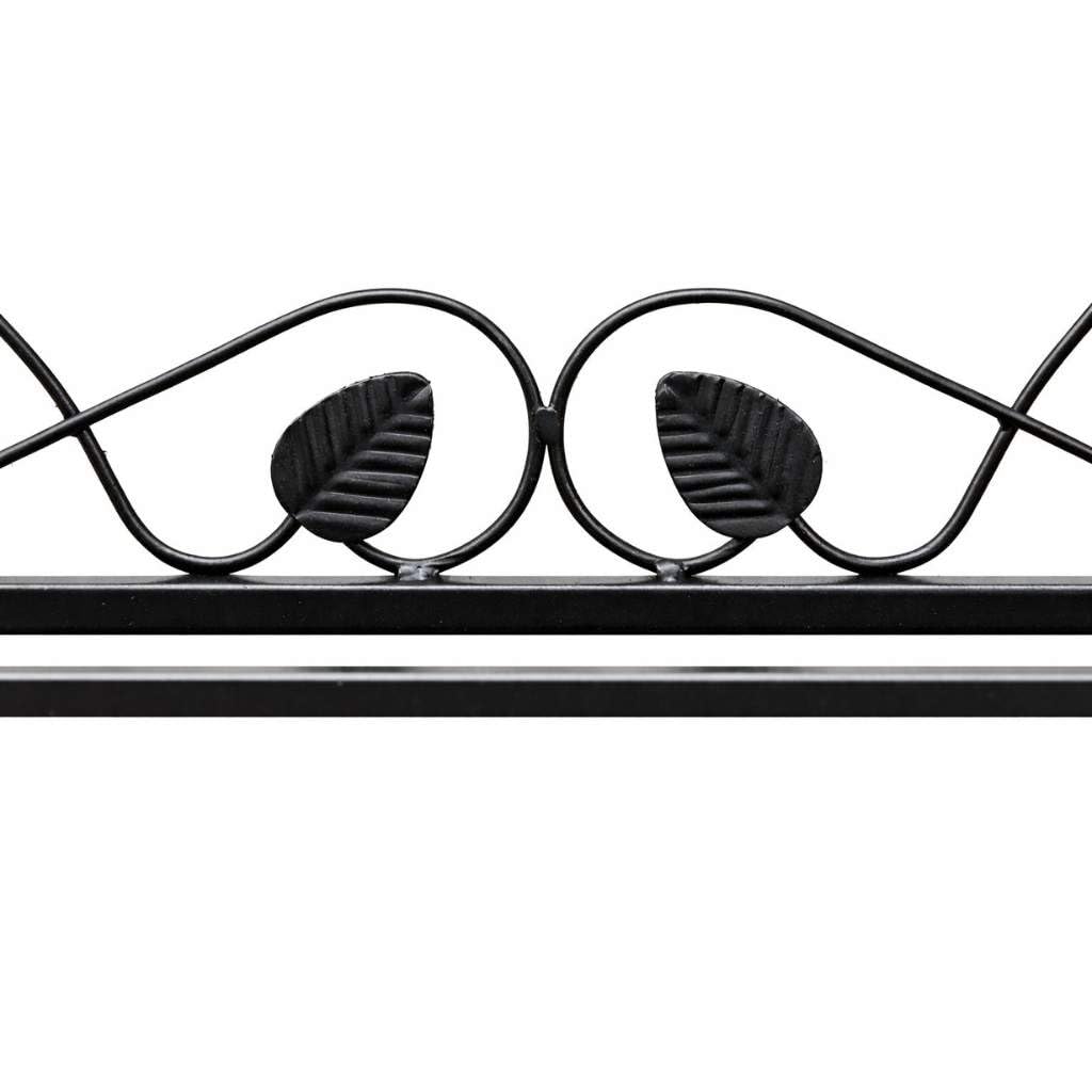 DanDiBo Schuhregal Schmal Platzsparend Schuhschrank 92cm 21236 Mi-2 Metall Schwarz Klein Shoe Rack Schuh Regal Schuhorganizer