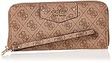 GUESS Damen Geldbörse Eco Brenton Coal Logo