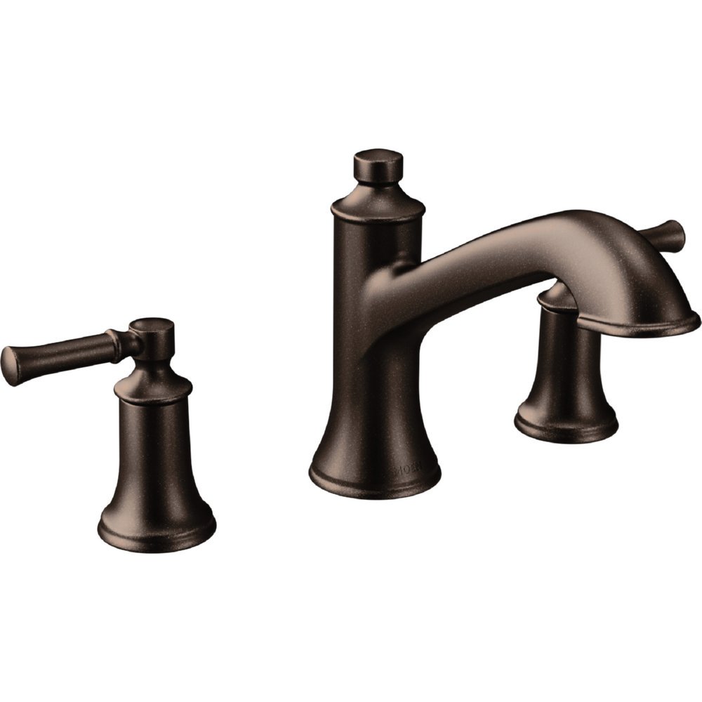 Photo 1 of *JUST HARDWARE*  Moen T683ORB Dartmoor Two-Handle high arc Roman tub Faucet, Oil Rubbed Bronze , Oil-Rubbed Bronze