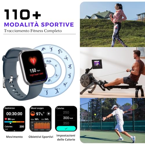 Smartwatch compatible Android et iOS avec grand écran tactile 1.91" pour notifications - 3