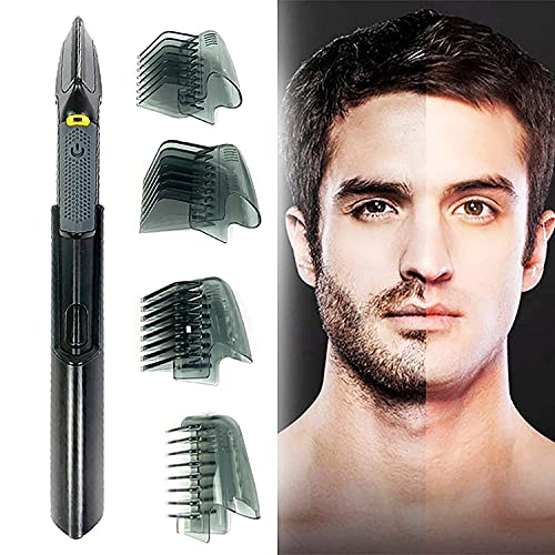 Titanium Trim Hair Cutting Tool,Body Shaver and Groomer,Body Hair Trimmer for Men,Cordless Waterproof Design,Home Haircut with 4 Comb Attachments Beard Trimmer Titanium Trim Hair Cutting Tool,Body Shaver and Groomer,Body Hair Trimmer for Men,Cordless Waterproof Design,Home Haircut with 4 Comb Attachments Beard Trimmer