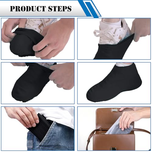 4 Paare Schuhüberzieher Wasserdicht- Überziehschuhe Rutschfeste Wiederverwendbare,Überzieher Schuhe Unisex für Schuhe Teppich Bodenschutz, die Hausreinigung,Regen, Schnee, Wüstenstrände