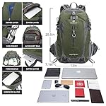 FENGDONG 40L Waterproof Lightweight Hiking,Camping,Travel Backpack for Men Women (green) - Image 2