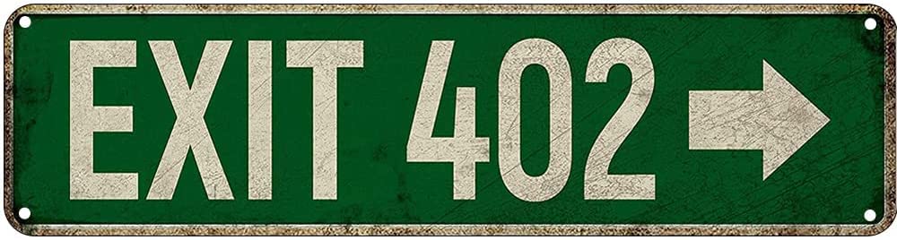 Exit 420 Right Arrow Retro Tin Signs Aluminum Metal Sign for Kitchen Home Garden Wall Bar Cafe Decor 4x16 Inch