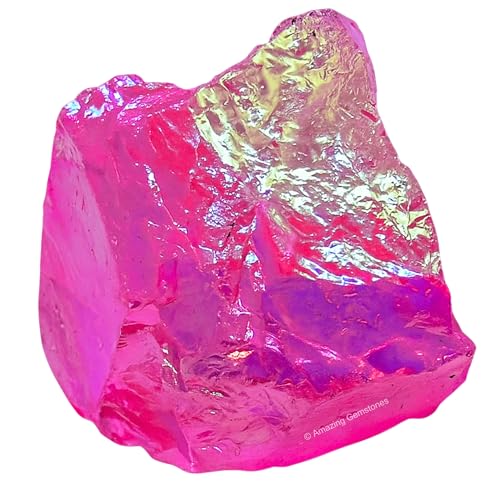 Image of Amazing Gemstone 2 Pieces Rose Aura Quartz Raw Crystals and Healing Stones, Natural Rocks for Meditation and DIY Raw Stones and Crystals