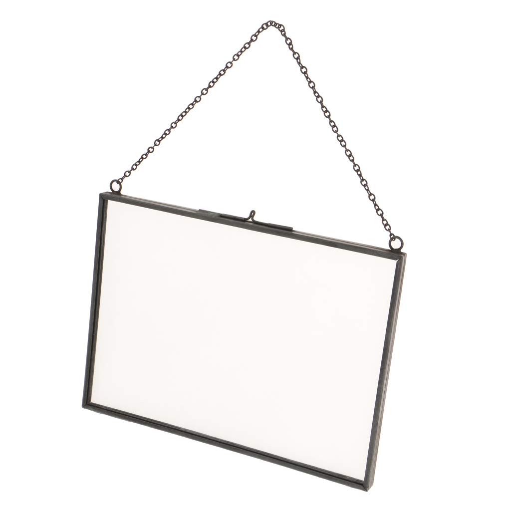 Double Side Hanging Photo Picture Frame Plant Specimen Frame B 18x13cm,Black A