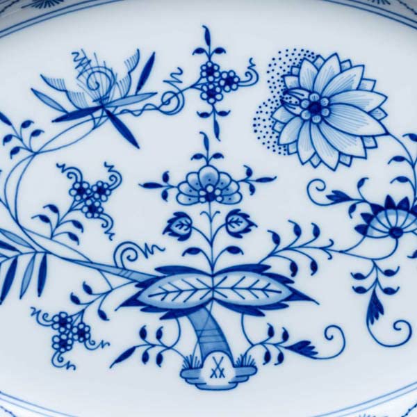 Amazon.co.jp: マイセン ブルーオニオン 37cmオーバルプラター