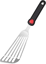 KSENDALO 13.15" Fish Spatula Stainless Steel with Silicone Handle, Flexible Slotted Egg Spatula with Thin Blade for Easier...