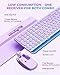 seenda Bluetooth Keyboard and Mouse for iPad, CTU-301 Wireless Multi-Device Connection Bluetooth+2.4G Keyboard Mouse Combo with Tablet Holder for iPad/Macbook/Windows, iOS/Andriod/Phone, Blue & Purple