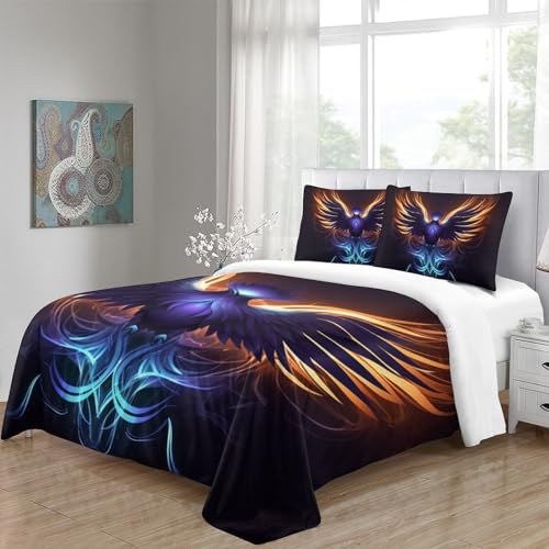 Housse de couette microfibre anti-plis parure de lit Phénix 3D pour un couchage sain
