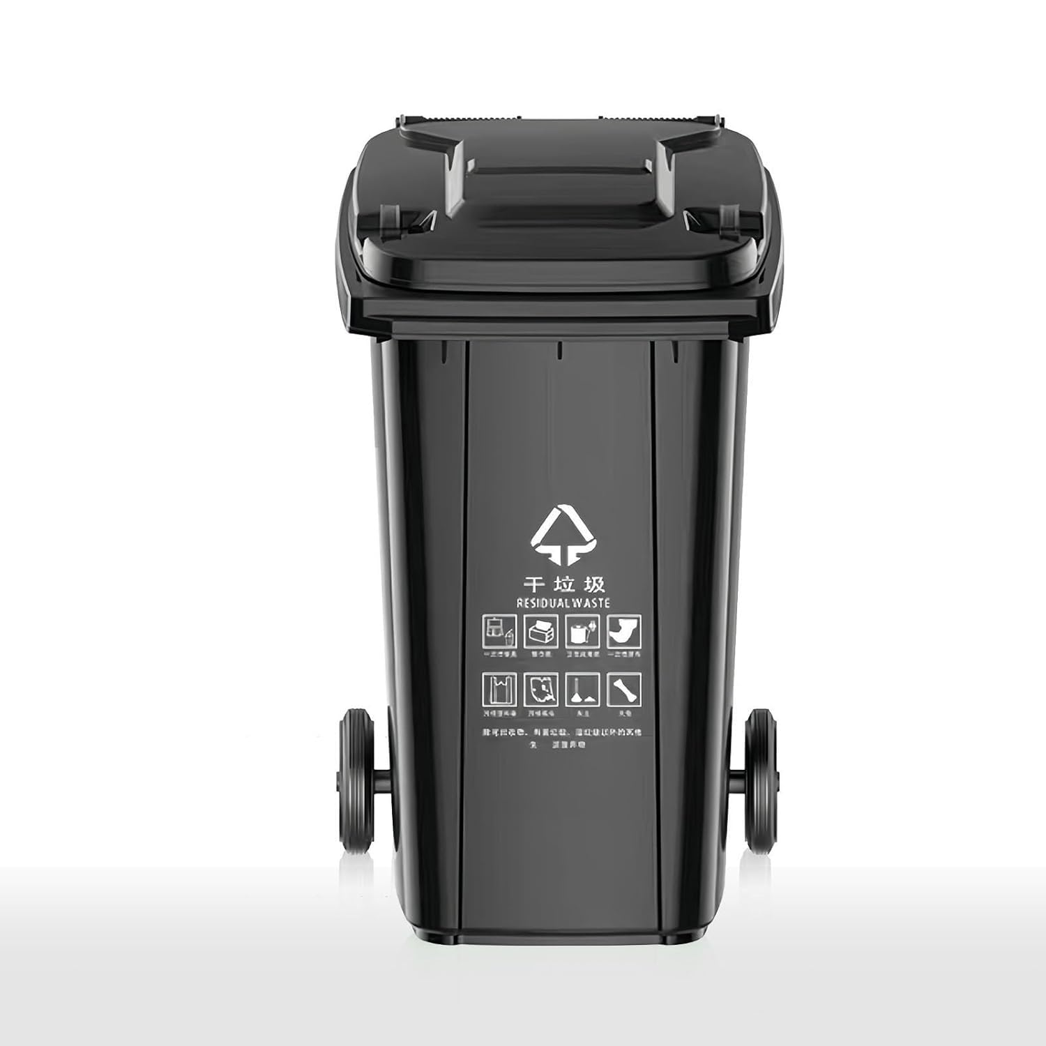 Zewnętrzny kosz na śmieci Zewnętrzny kosz na śmieci z kółkami 120 l 140 l Przemysłowy mobilny wytrzymały pojemnik na śmieci Wytrzymały duży kosz na śmieci z pokrywką Komercyjny kosz na śmieci na