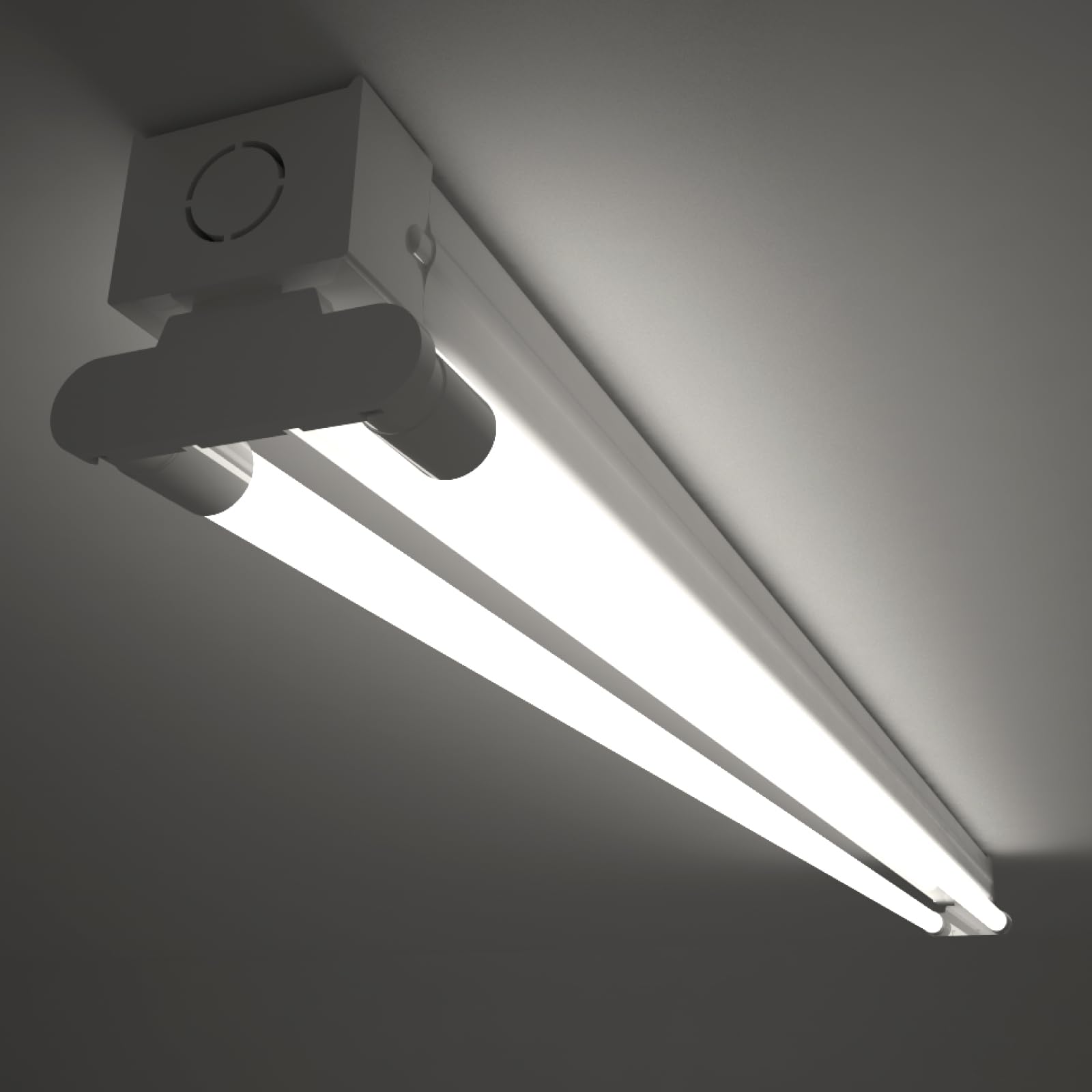Eurocali 10 LED Rohre T8 18W 120cm G13 Chip CREE mit Starter 1850 Lumen Garantie 6 Jahre Kaltes Licht 6500K Hohe Helligkeit 102 lmW Nano Plastic Material Ersatz Neon für Decke Garage Geschäft