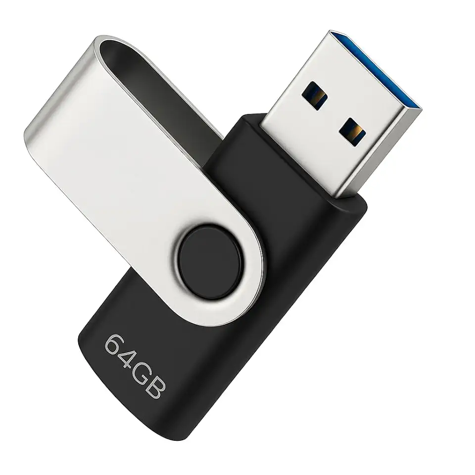 Pendrive 64gb Usb 2.0 Preto Pen Drive Compacto Leve Rápido Memória Flash Drive Compatível Com Windows Linux Macbook Som Automotivo Armazenamento Seguro Durável Resistente Linha Super Premium