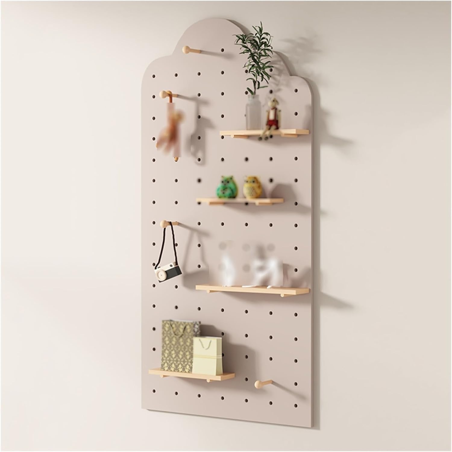 Zestaw haczyków do pegboardów, montowany na ścianie, zestaw do przechowywania w biurze, 60 x 120 cm, szary system przechowywania pegboardów, wszechstronne akcesoria do przestrzeni roboczej bez