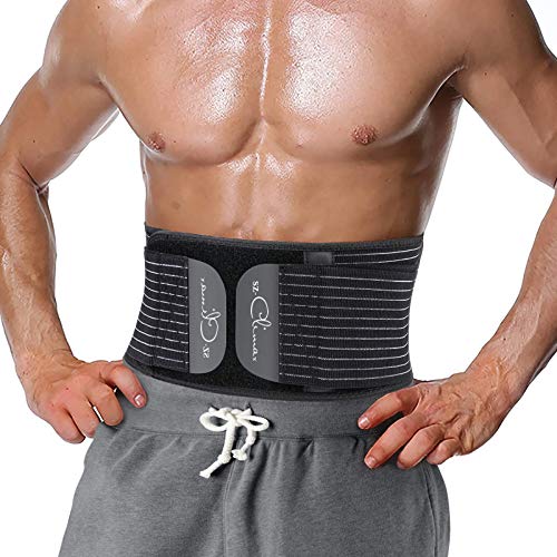 SZ-Climax Lumbar Support Belt - Back Brace for Women Men - Waist Back Support with Removable Metal Spring Strip for Back Pain Relief, Sciatica, Spinal Stenosis, Scoliosis or Herniated Disc (Size L)