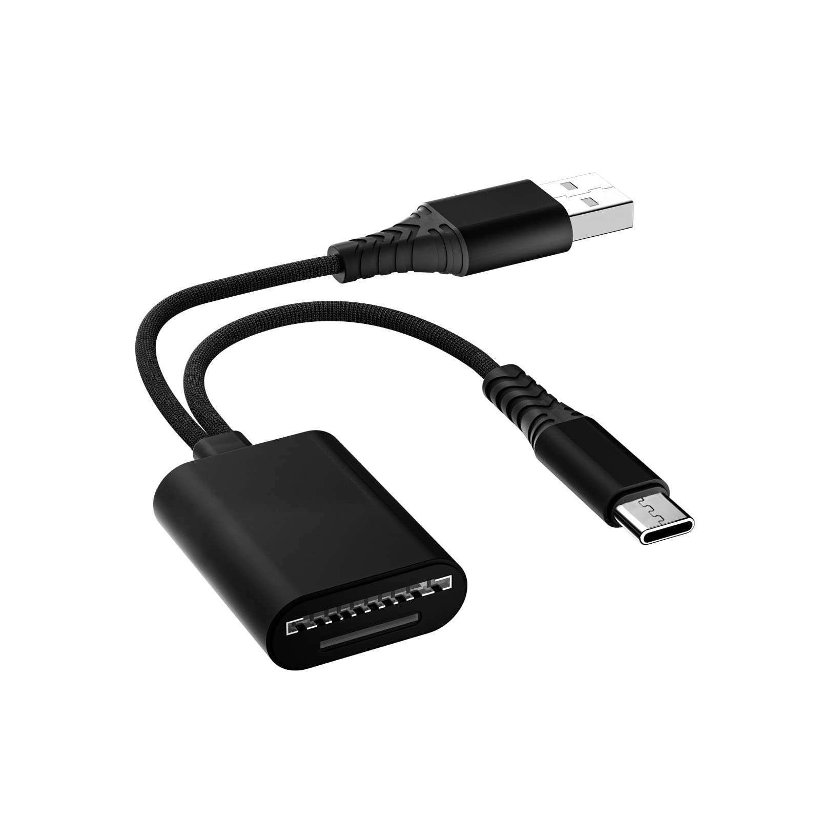 USB C SD Card Reader Jiadouaux 4 in 1 SD Card Reader USB and Micro SD Card Reader Compatible with Macbook Pro/Air, M1, iPad Pro 2021, Galaxy S20,Smart TV, Laptop, Computer PC, PS5 PS4 (6.61inch)