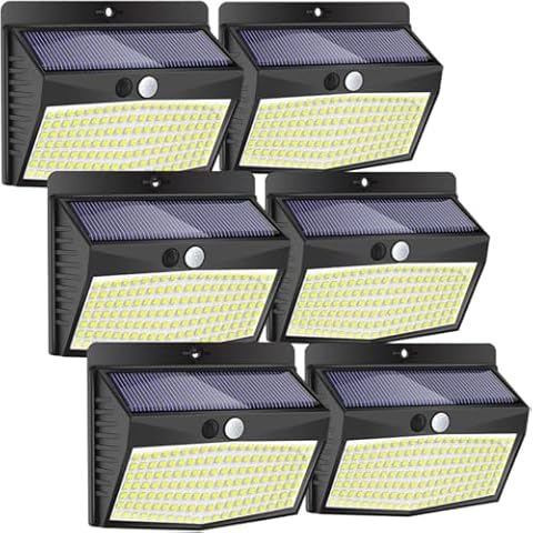 6 Pack Peasur Solar Security Lights Cover