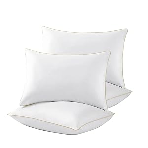 Queen Size Pillows Set of 4 - Hotel Quality Down Alternative Pillow for Sleeping 4 Pack, Bed Pillows for Side, Back, or Stomach Sleepers