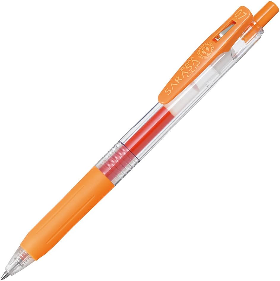 ZEBRA B-JJB15-ROR Gel Ballpoint Pen Sarasa Clip 0.7 Red Orange 10pcs