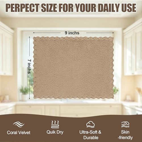 Kitinjoy 24 Pack Kitchen Cloths Dish Towels 7 x 9 - image 2