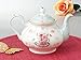 Jusalpha® Royal Floral Fine Bone China Rose Vintage Teapot (B)