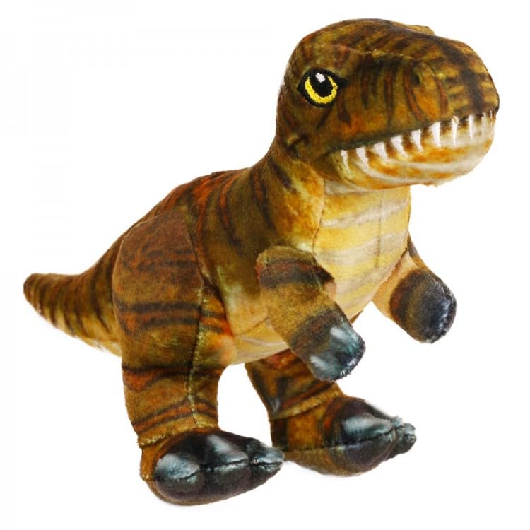 Wilberry Small T-Rex Soft Toy - In Partnership with the NHM - Lifelike Tyrannosaurus Rex Plush Dinosaur - Soft and Cuddly Educational Toy for Kids and Collectors - Suitable from Bith -11cm