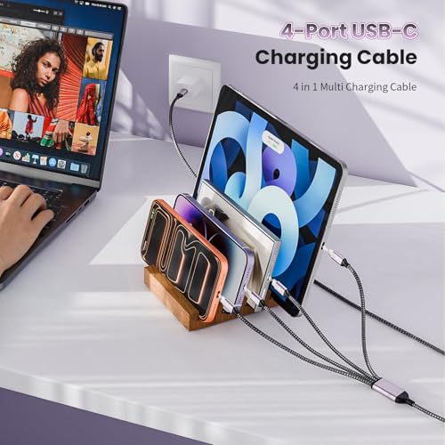 Travel & Car USB C Cable, USB C Splitter Multi Charging Cable - image 2