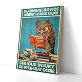 Photo Gallery yaasimoule attenzione, non disturbare il lettore di libri, stampe su tela con gufo che legge, arte murale Photo Gallery yaasimoule attenzione, non disturbare il lettore di libri, stampe su tela con gufo che legge, arte murale