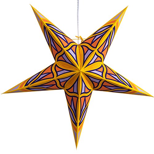 Image of Mosaic Paper Star Lantern with 12 Foot Power Cord Included