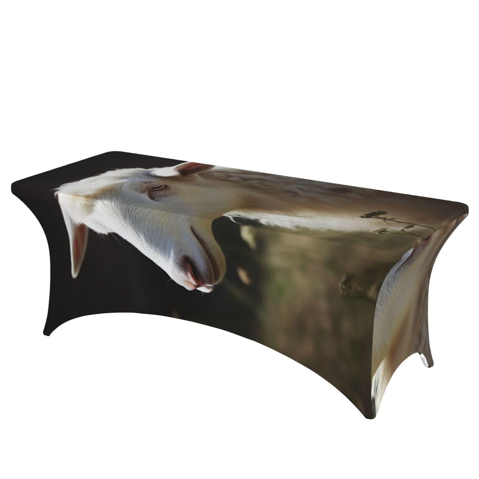 DWVTSLH 6FT Spandex Table Covers for Rectangle Tables, Wrinkle Resistant Stretch Tablecloths, Ultimate Fitted Sheep Table Cloth for Party, Wedding, Banquet