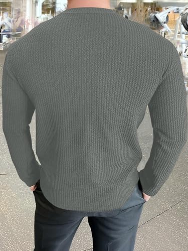Image of Noble Monk Men's Round Neck T Shirt |Full Sleeves |Solid Pattern | Casual T-Shirt for Men