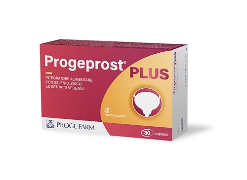 PROGE FARM Progeprost Plus 30 Capsule - Integratore Alimentare con Selenio, Zinco ed Estratti Vegetali - Benessere della Prostata