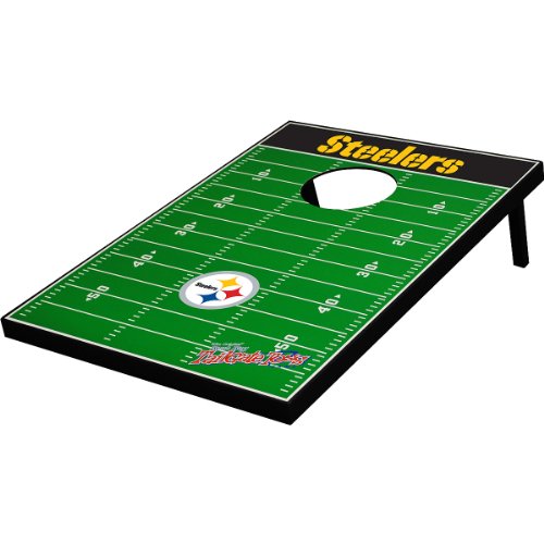 Wild Sports Pittsburgh Steelers NFL Cornhole Outdoor Game Set, 2' x 3' Foot - Recreational Series