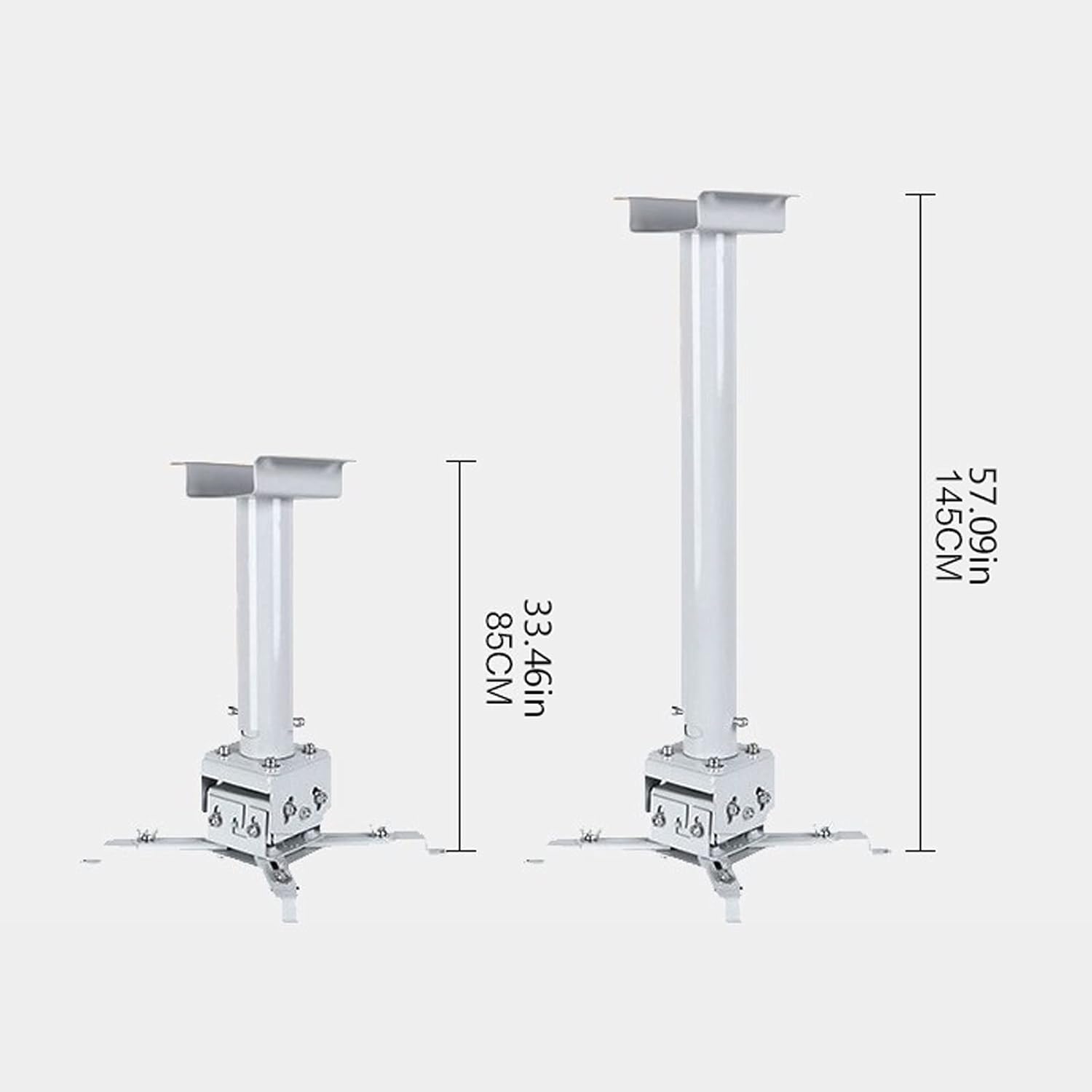Projector Mount Bracket Ceiling Projector Mount Bracket with Adjustable Height and Extendable Arms Rotating Swivel Mount for Home and Office Projector Projector Stand
