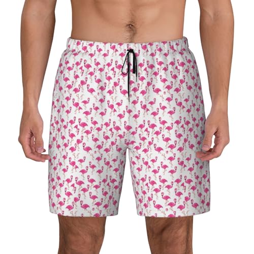 Short de bain homme flamant rose rouge séchage rapide pour vos vacances